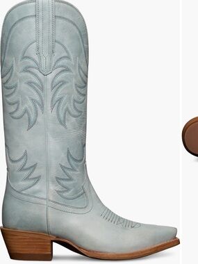 Tecovas Women’s Over-the-Knee Boots in Light Blue Leather